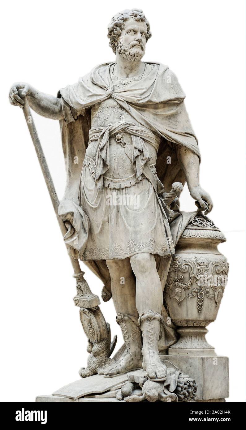 Hannibal Barca Statue Vom Sebastian Slodtz Louvre Museum Stockfoto