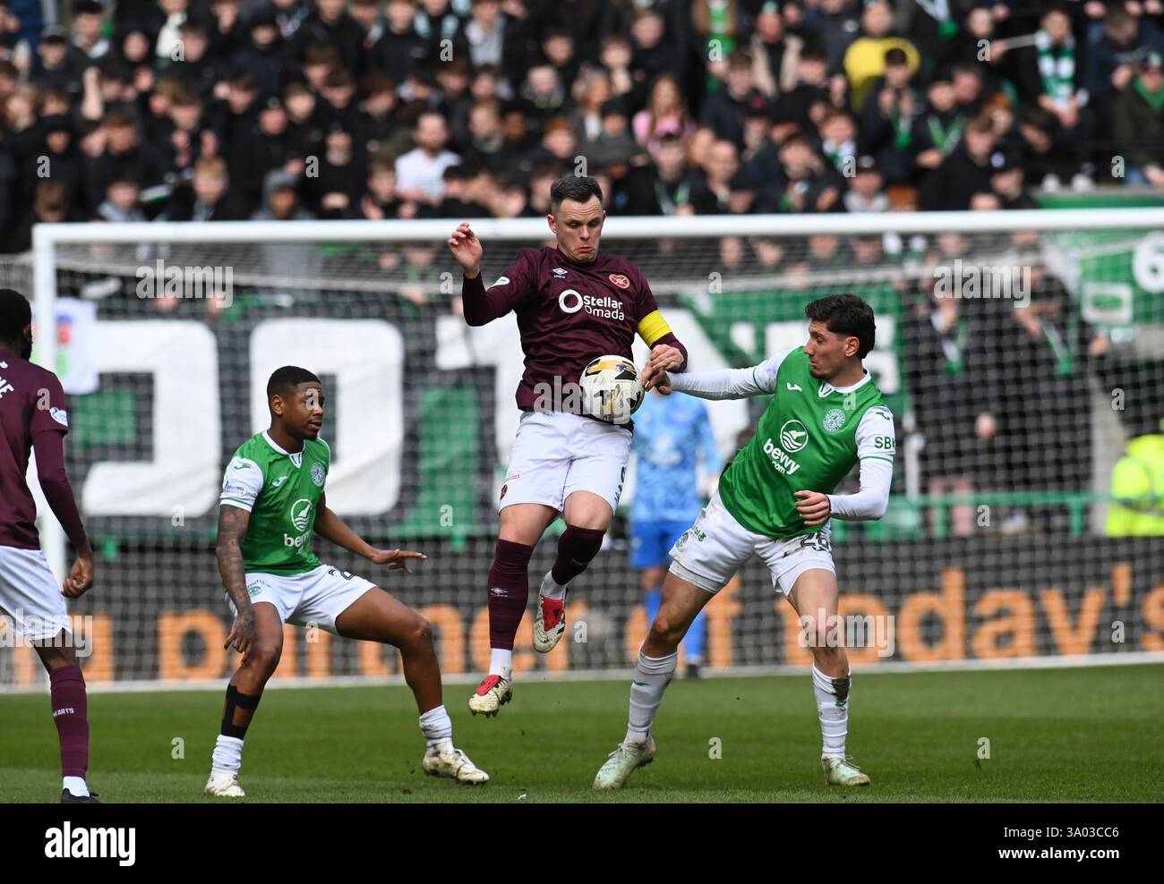 Easter Road Stadium, Edinburgh. Schottland 2. März 25 William Hill Premiership Match Hibernian vs Hearts Credit: eric mccowat/Alamy Live News Stockfoto