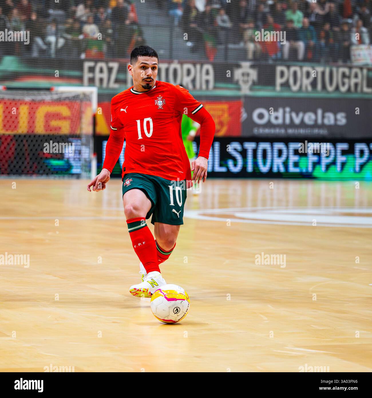 Februar, lissabon, Portugal - UEFA Futsal EURO 2026 Portugal gegen Macedónia do Norte Stockfoto