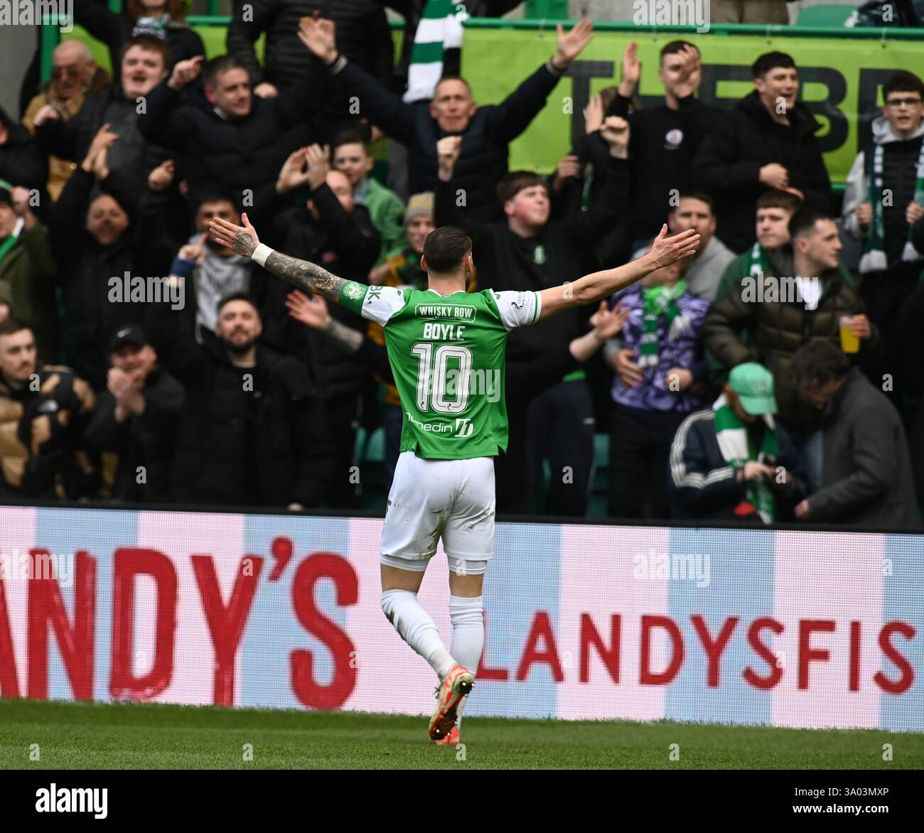 Easter Road Stadium, Edinburgh. Schottland 2. März 25 William Hill Premiership Match Hibernian vs Hearts Credit: eric mccowat/Alamy Live News Stockfoto