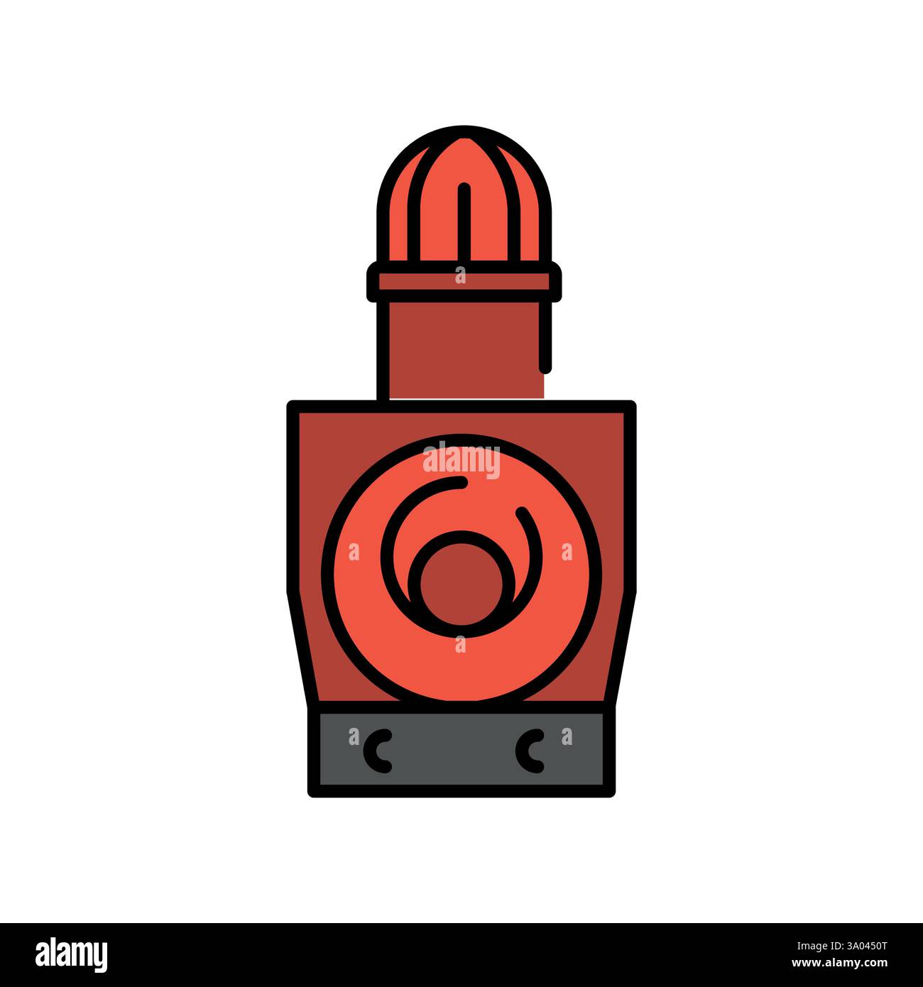 Symbol für die Farblinie des Sirenen-Alarms. Vektorisoliertes Element. Bearbeitbare Kontur. Stock Vektor