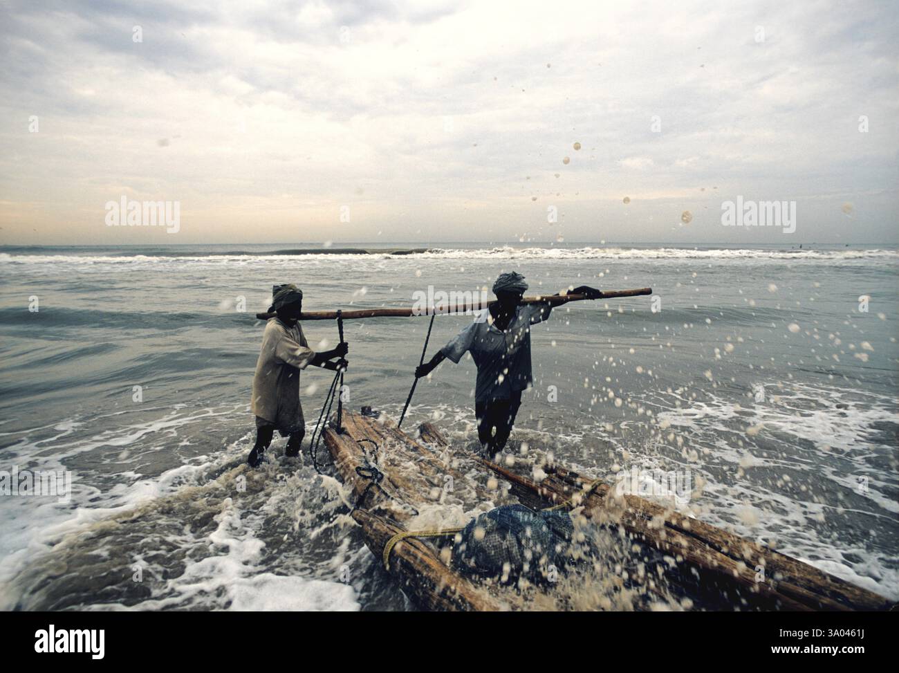 Fischer am Marina Beach, Madras Chennai, Tamil Nadu, Indien, Asien Stockfoto