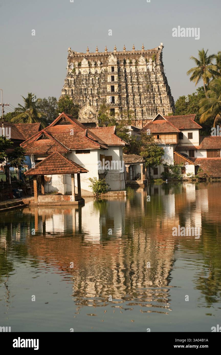 Shri padmanabhaswamy Tempel in Trivandrum Thiruvananthapuram, Kerala, Indien, Asien Stockfoto