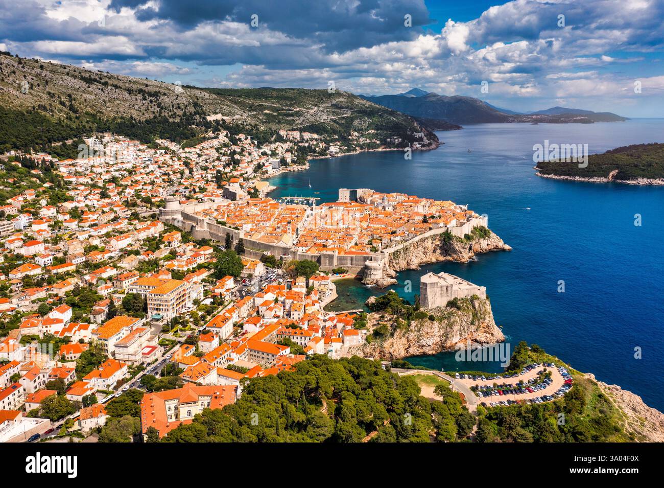 Fort Lovrijenac von Dubrovnik Stadt Kroatien. Festung Lovrijenac, über dem Westhafen. Dubrovnik historische Stadt Kroatien in Dalmatien. UNESCO-Welt Stockfoto