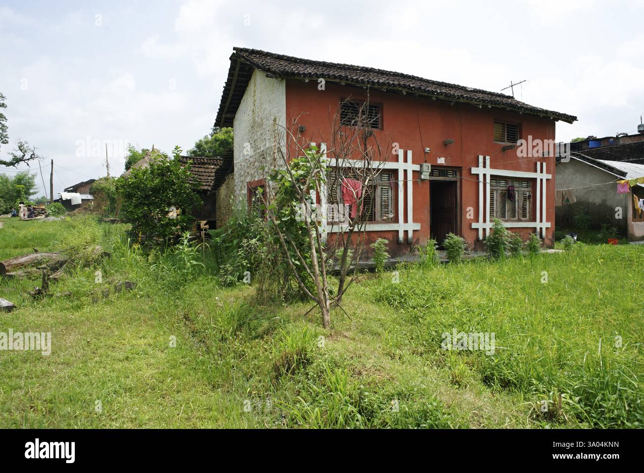 Altes Haus, Devdha, Nepal, Asien Stockfoto