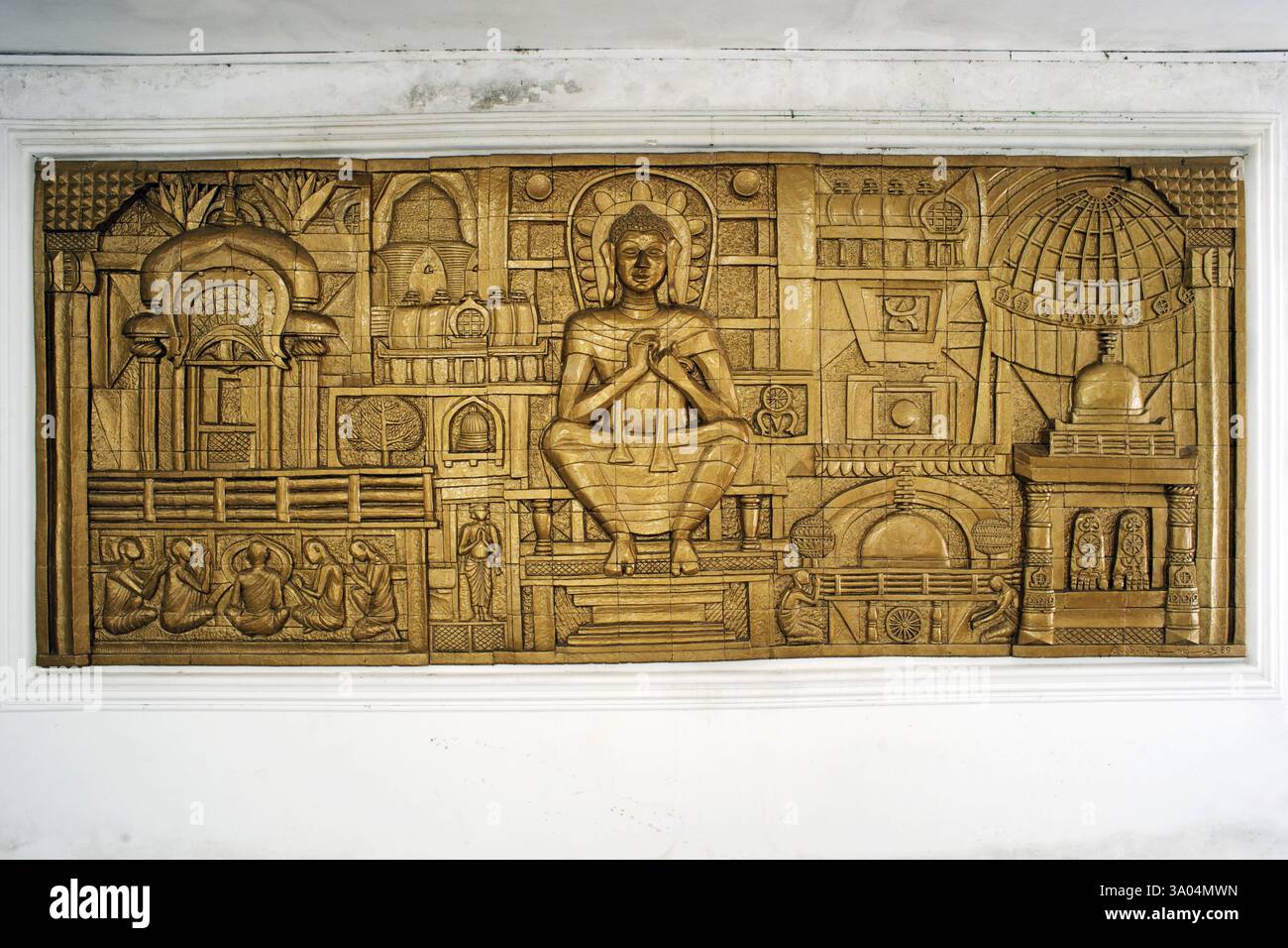 Buddhistische Stätte, Kushi Nagar, Uttar Pradesh, Indien, Asien Stockfoto