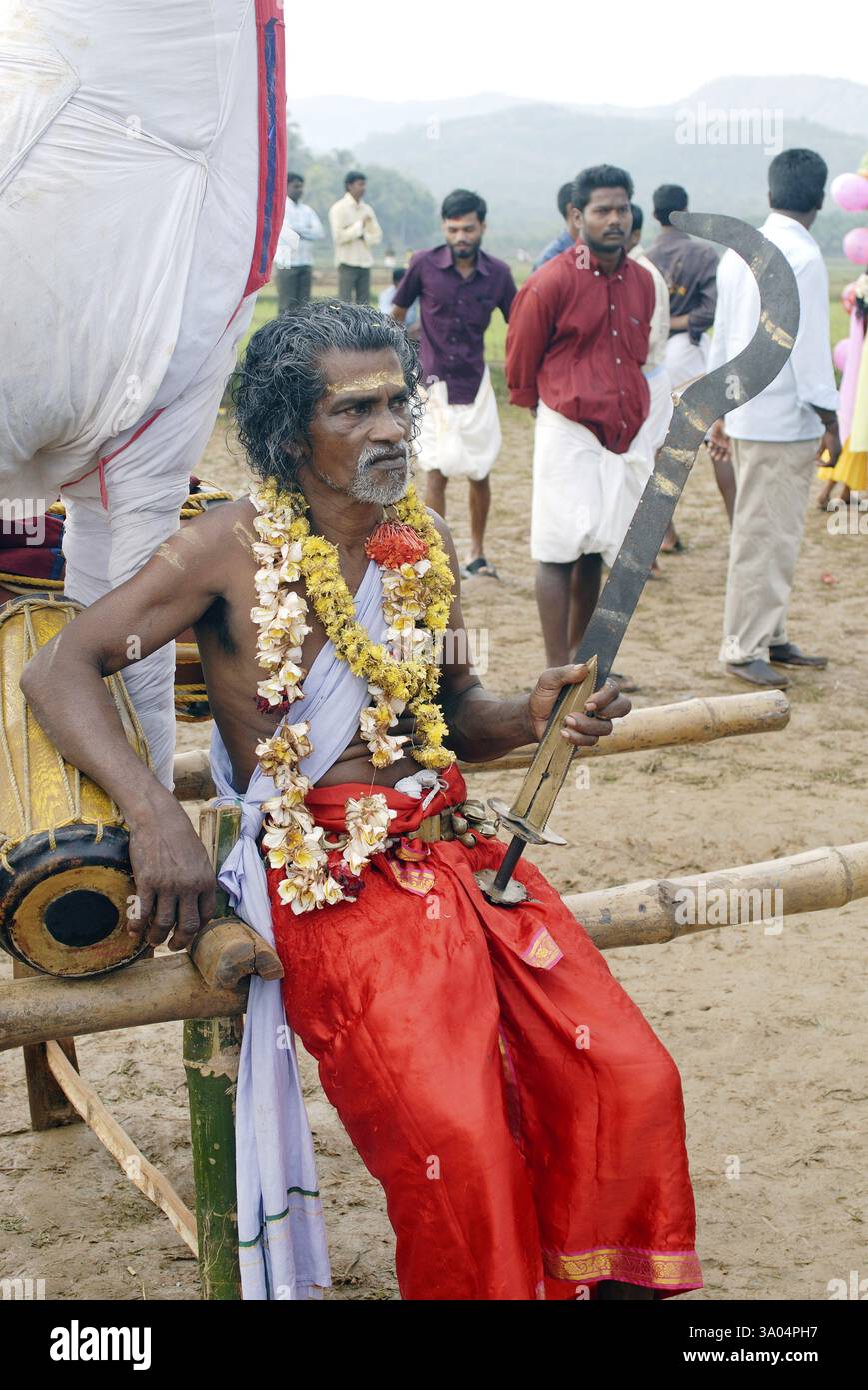 Velichapadu Temple Oracle, Kerala, Indien KEIN MR Stockfoto