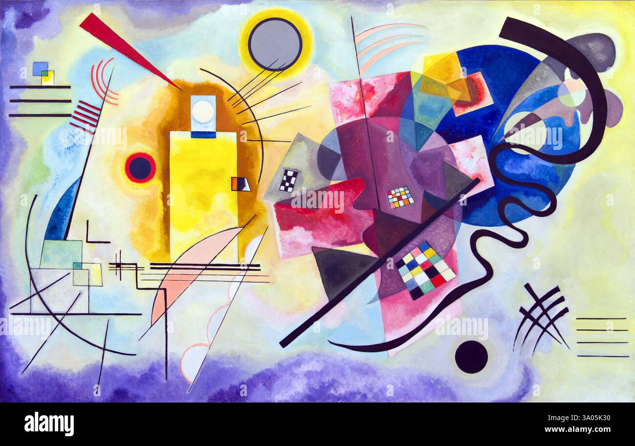 Gelb-rot-blau, 1925, Gemälde von Wassily Kandinsky Stockfoto