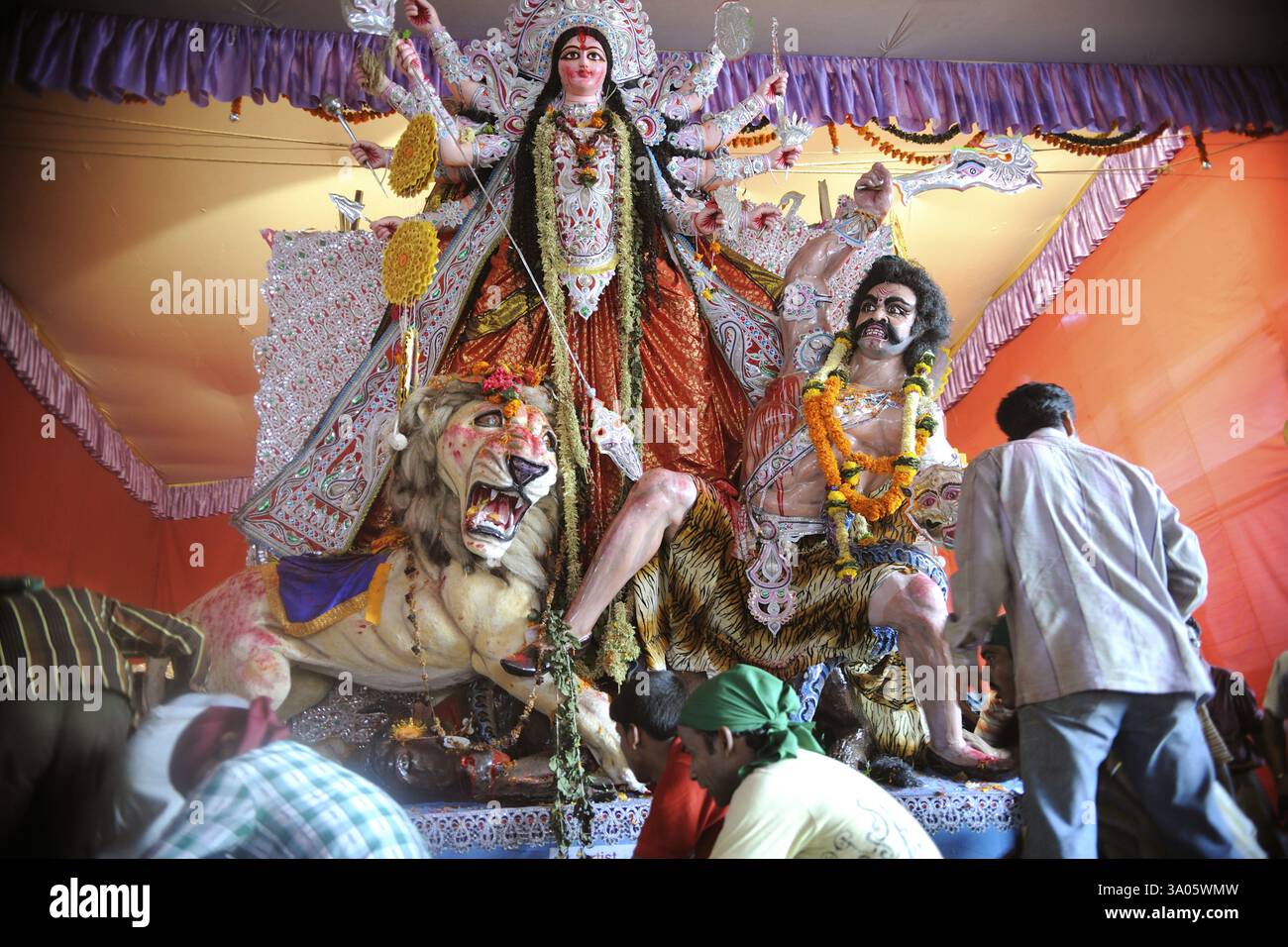 Durga pooja, Bombay Mumbai, Maharashtra, Indien, Asien Stockfoto