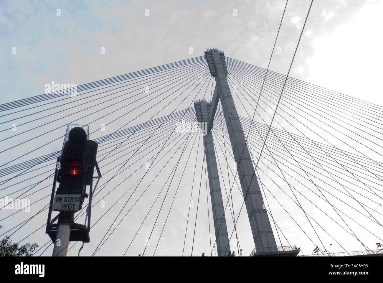 Vidyasagar Setu Eine zweite Brücke auf dem Fluss Hootly ist eine der neuesten Attraktionen der Stadt, Kalkutta, Westbengalen, Indien, Asien Stockfoto