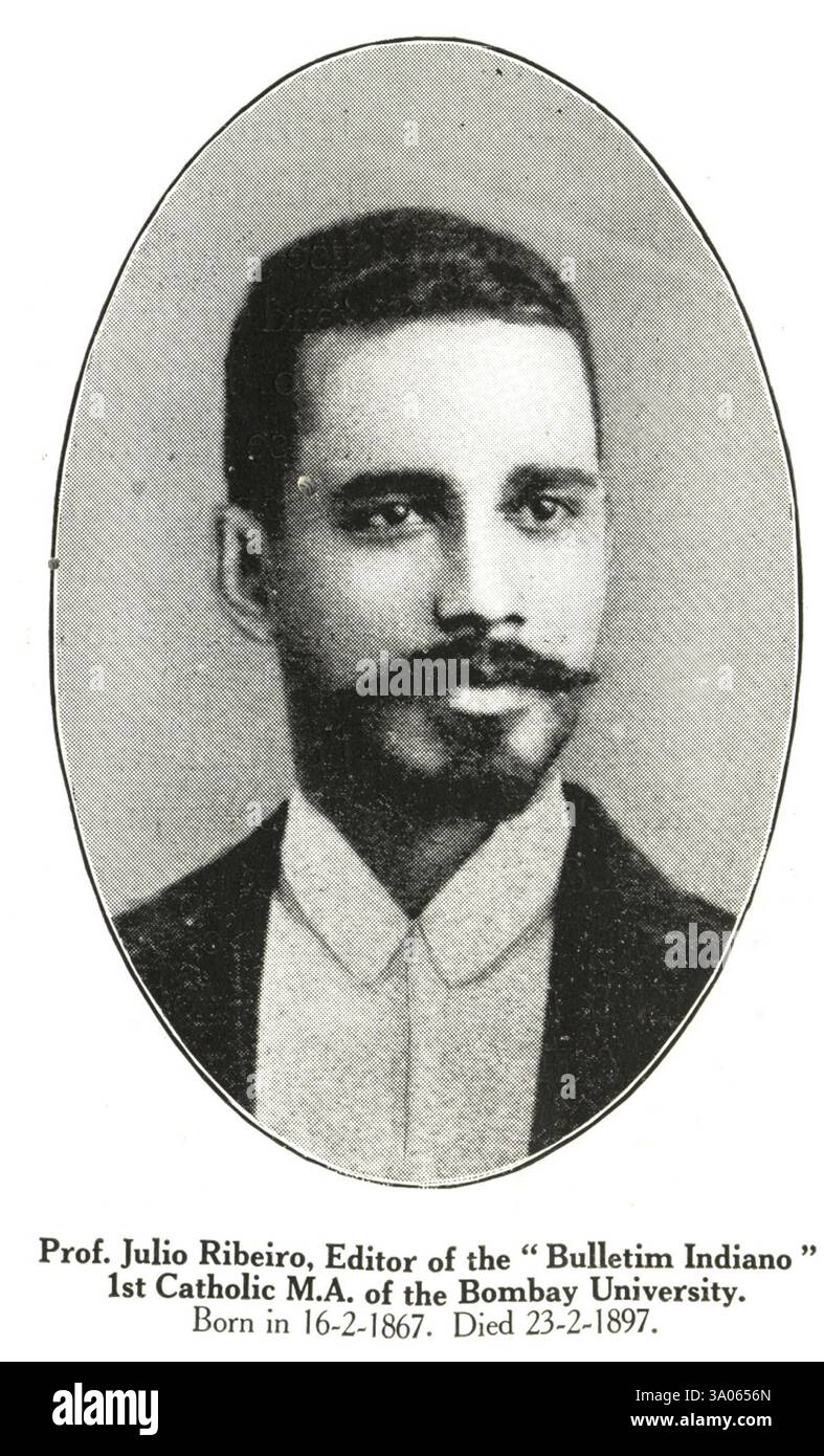 Prof. Dr. Julio Ribeiro-Editor von Bulletim Indiano 1. katholischen MA der Universität Bombay, geboren im Jahre 1867 16 2 starb 23 2 1897 Stockfoto