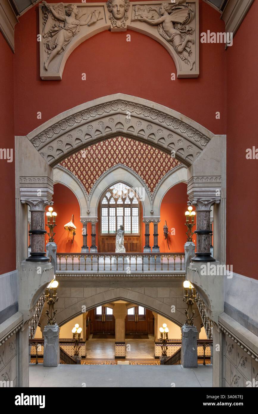 Inneneinrichtung der Pennsylvania Academy of Fine Arts (Furness-Hewitt), Philadelphia, Pennsylvania, USA Stockfoto