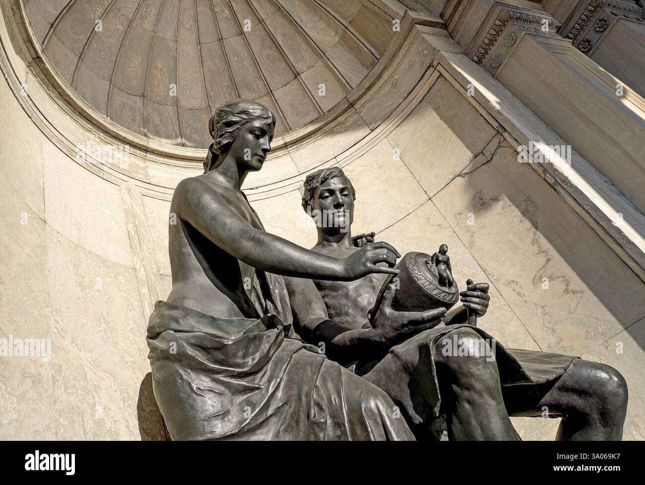 Skulptur von Teodor Lundberg in der schwedischen Nationalgalerie Stockfoto