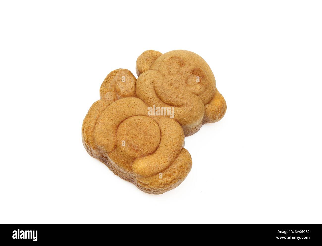 Lächelnder Affenförmiger weicher Nachtisch-Leckerli isoliert auf weißem Hintergrund Stockfoto Lächelnder Affenförmiger weicher Nachtisch-Leckerli isoliert auf weißem Hintergrund Stockfoto