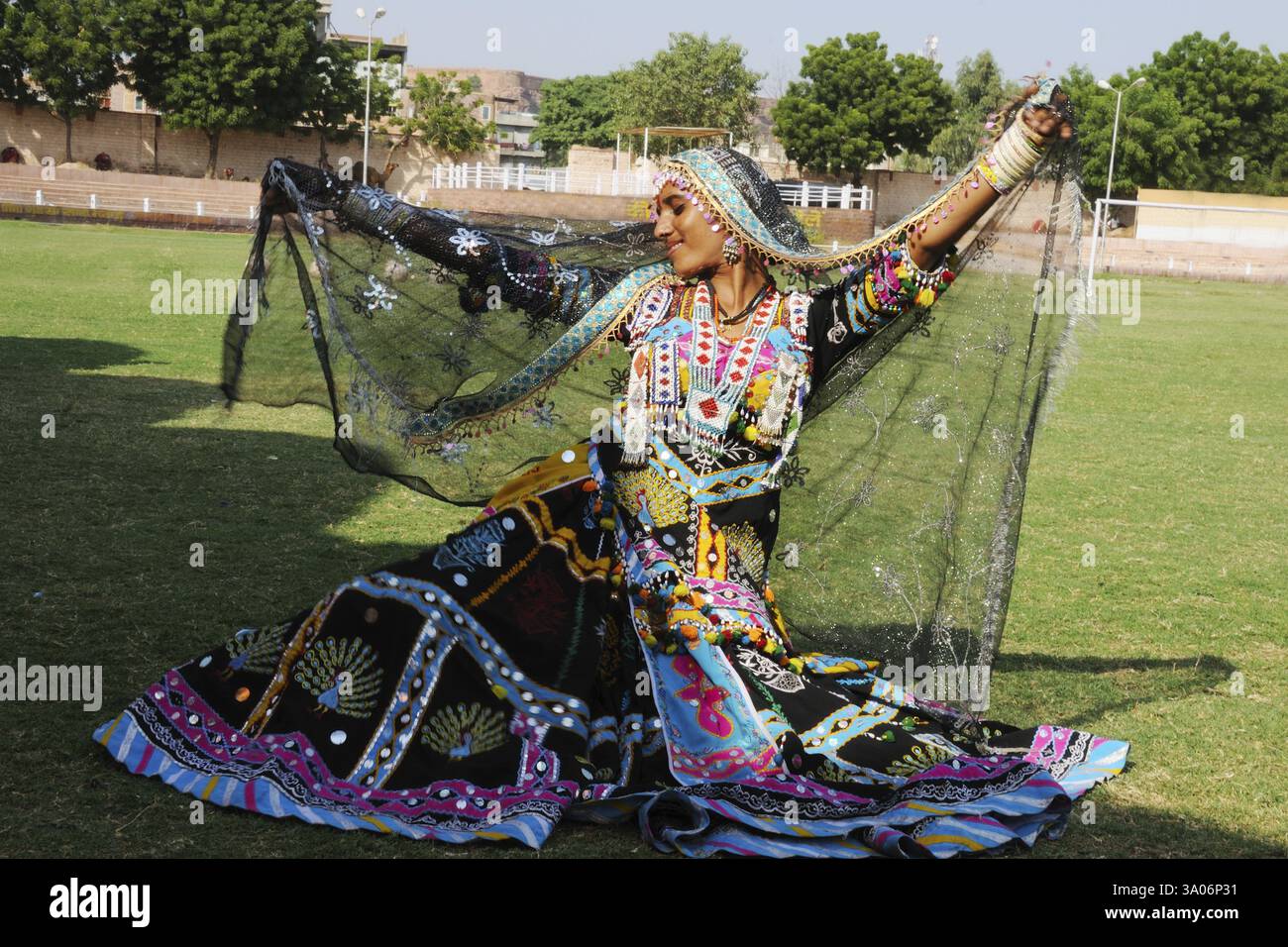 Kalbeliya Volkstänzer, Jodhpur, Rajasthan, Indien MR.#786 Stockfoto