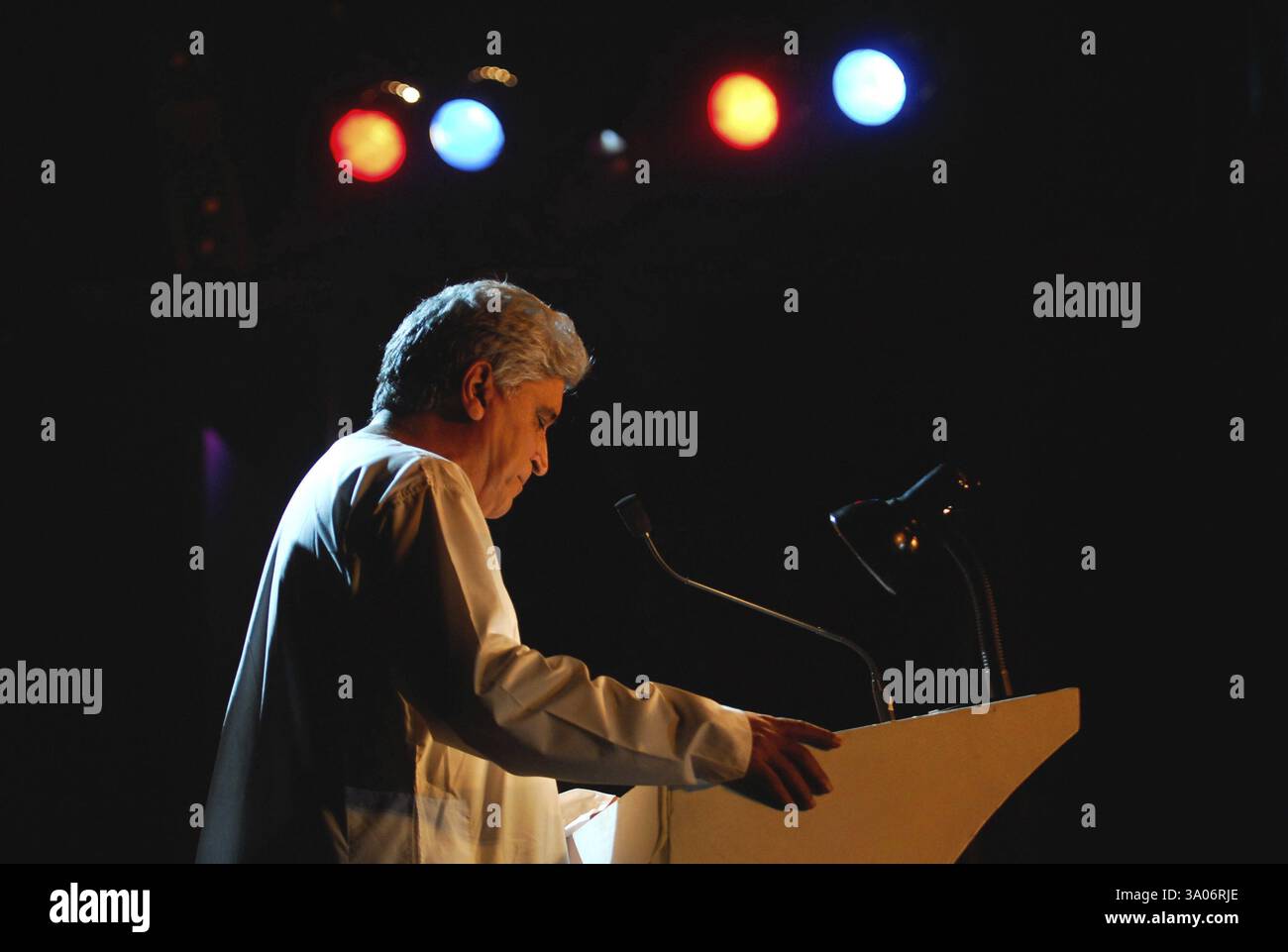 Lyriker und Drehbuchautor javed akhtar, Indien KEIN MR Stockfoto
