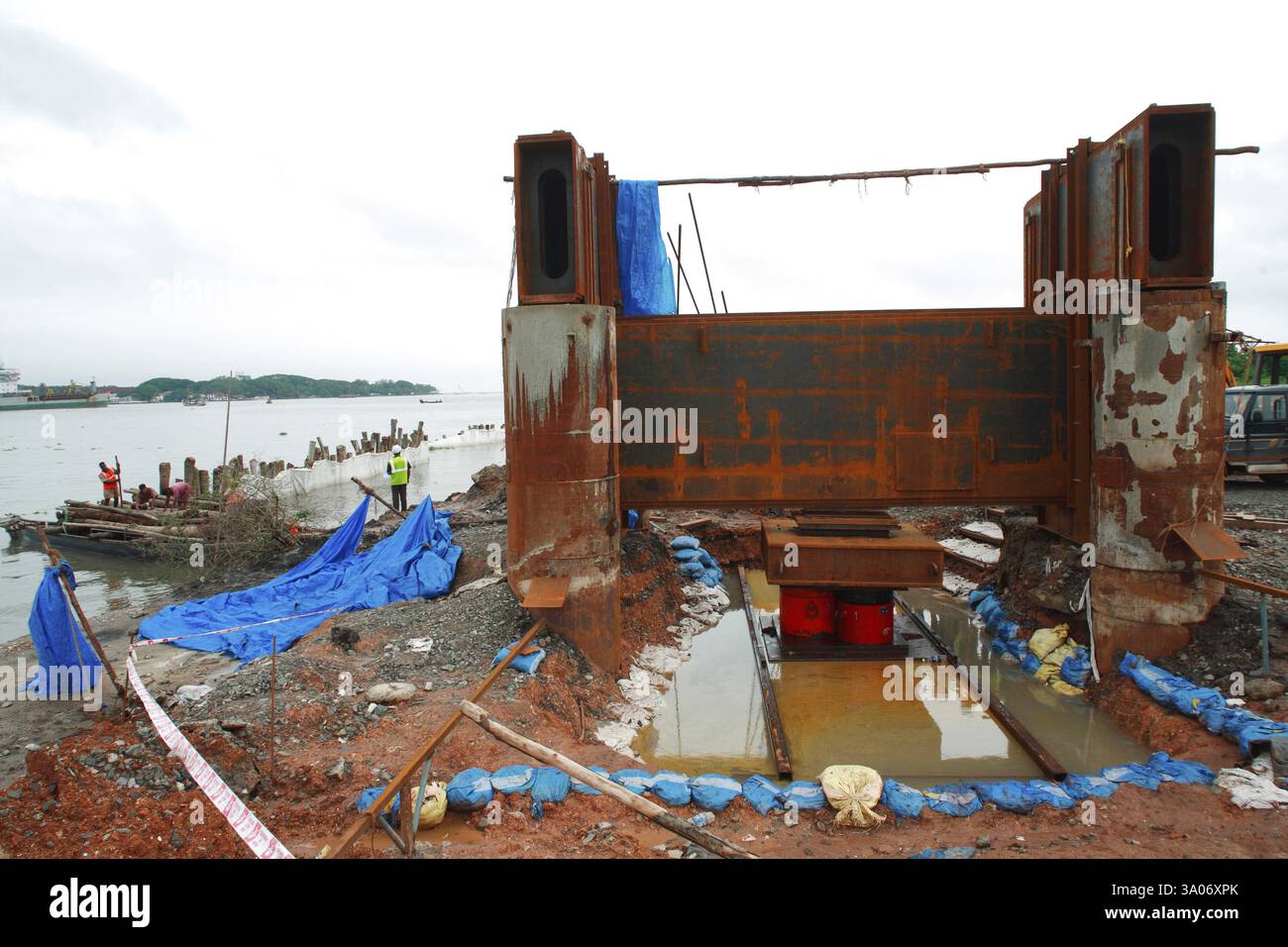 Valarpadam internationaler Containerterminal, Kochi Cochin, Kerala, Indien 1. Juli 2008 Stockfoto