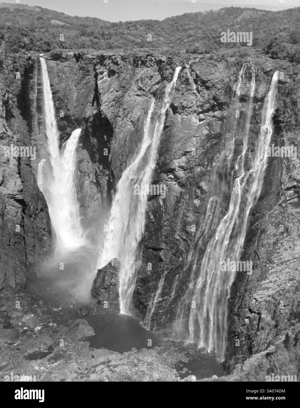 Wasserfälle von Jog Falls, Mysore, Karnataka, Indien 1940er Jahre Stockfoto
