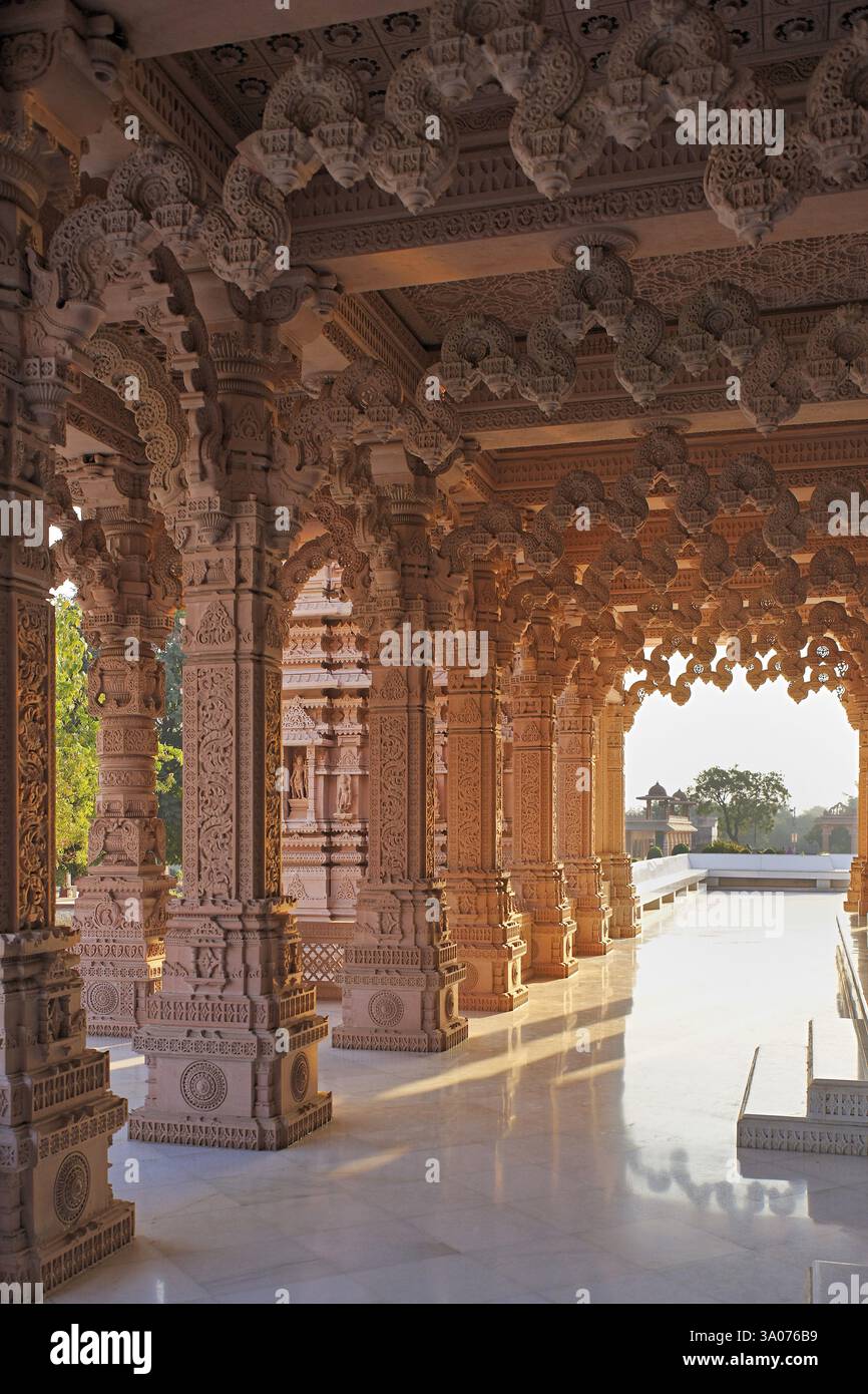 BAPS Swaminarayan Tempel, Bezirk Bhavnagar, Gujarat, Indien, Asien Stockfoto