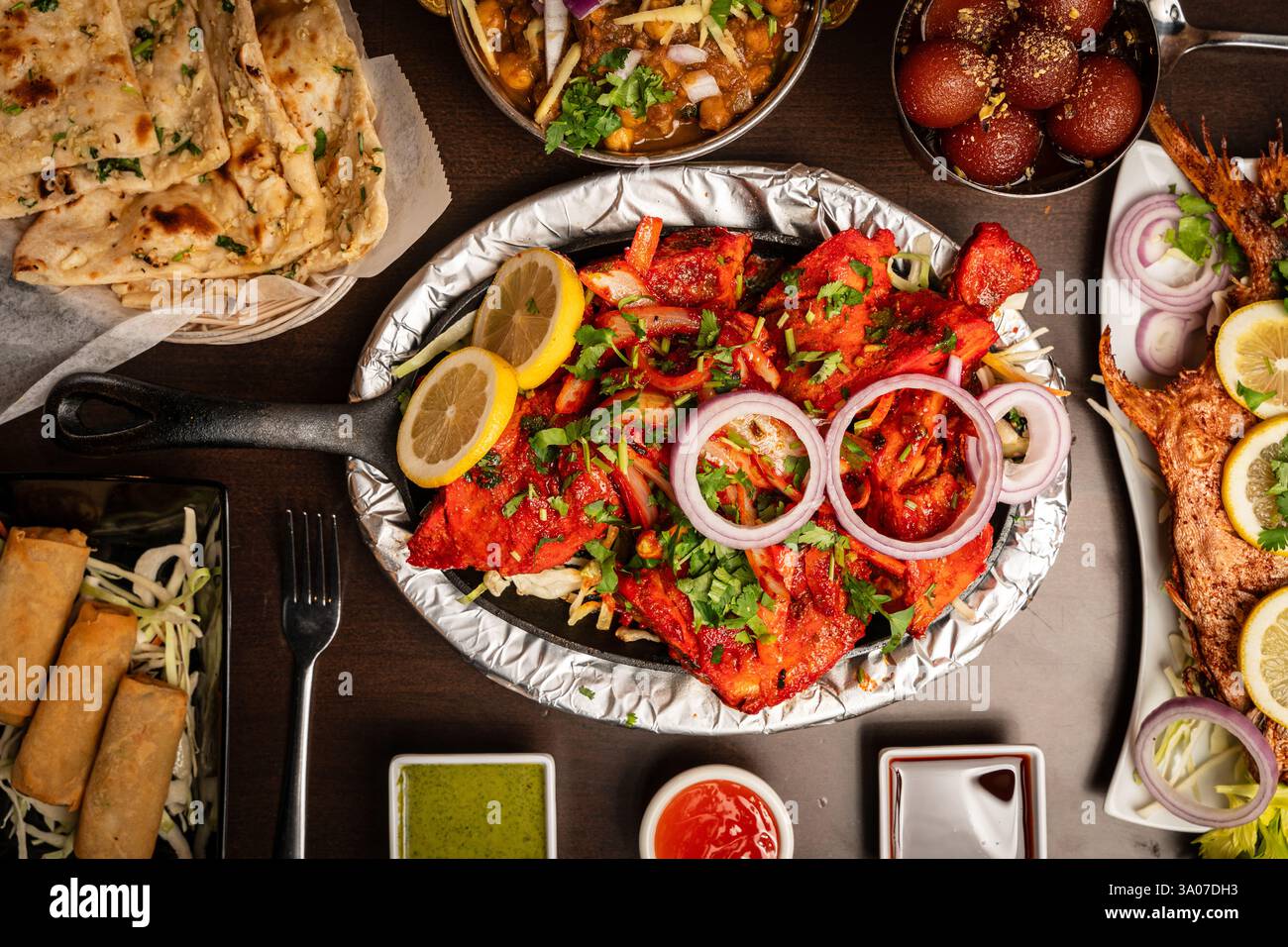 Indisches Buffet Stockfoto