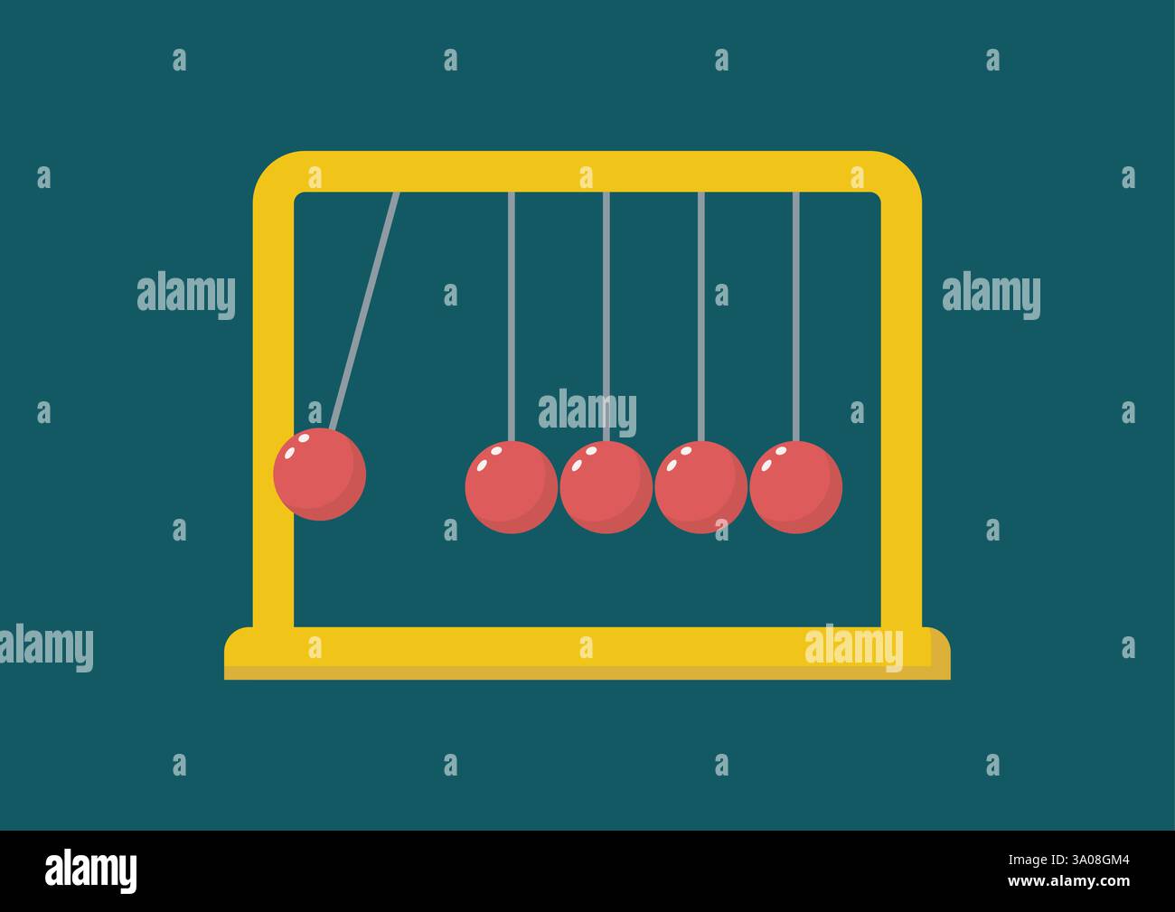 Das Kugelpendel. Start-up-Konzept. Newton-Ladestation Für Balancing Balls. Vektorabbildung Stock Vektor