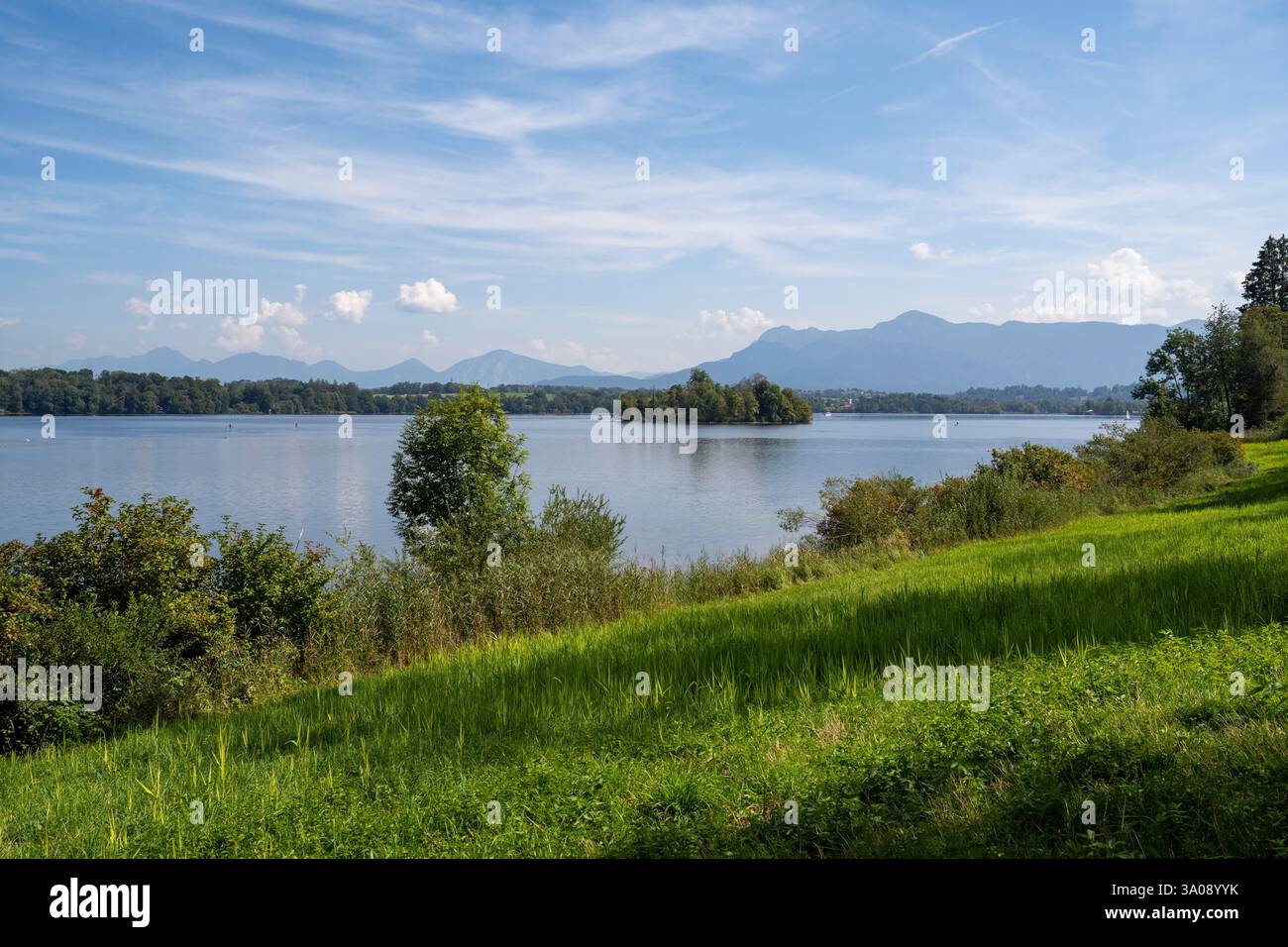 Landschaft am Staffelsee, Uffing, Bayern Stockfoto