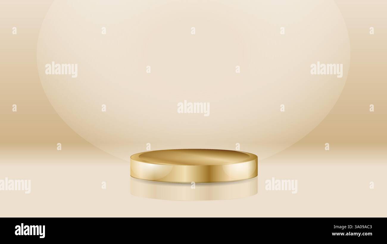 Abstrakte Szene Hintergrund Luxus Podium auf Hintergrund Gold Produktpräsentation Stock Vektor