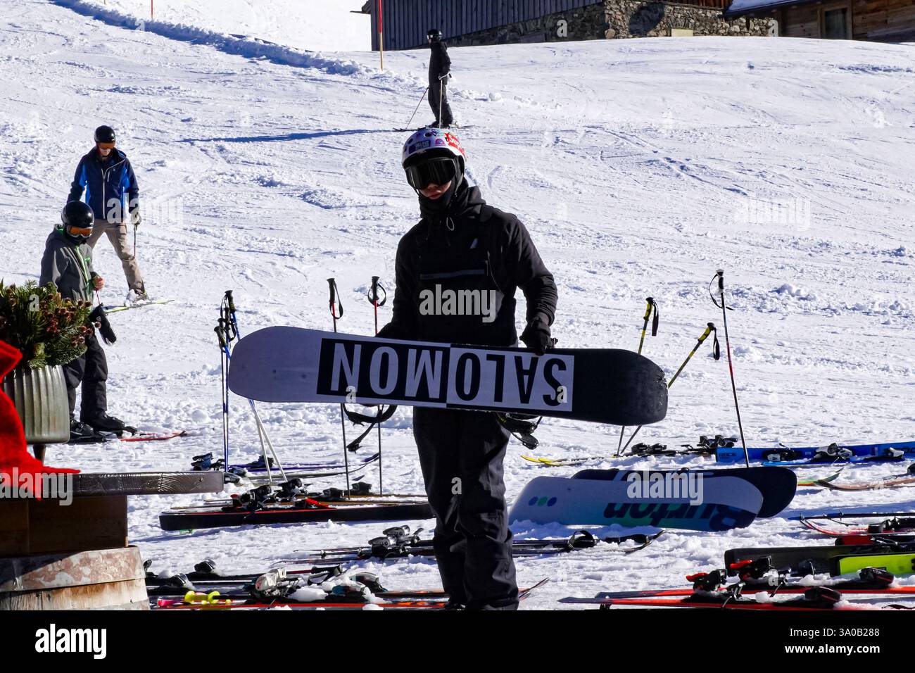 Skiurlaub in Österreich, Salbacj und Hinterglim Stockfoto