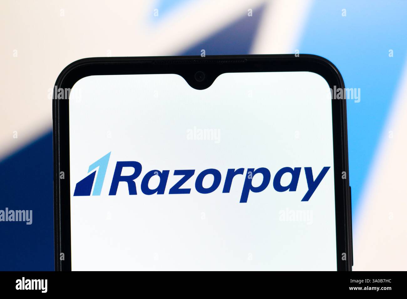 Kanada. März 2025. In dieser Abbildung wird das Razorpay-Logo auf einem Smartphone-Bildschirm angezeigt. (Foto von Thomas Fuller/SOPA Images/SIPA USA) *** ausschließlich für redaktionelle Nachrichten *** Credit: SIPA USA/Alamy Live News Stockfoto