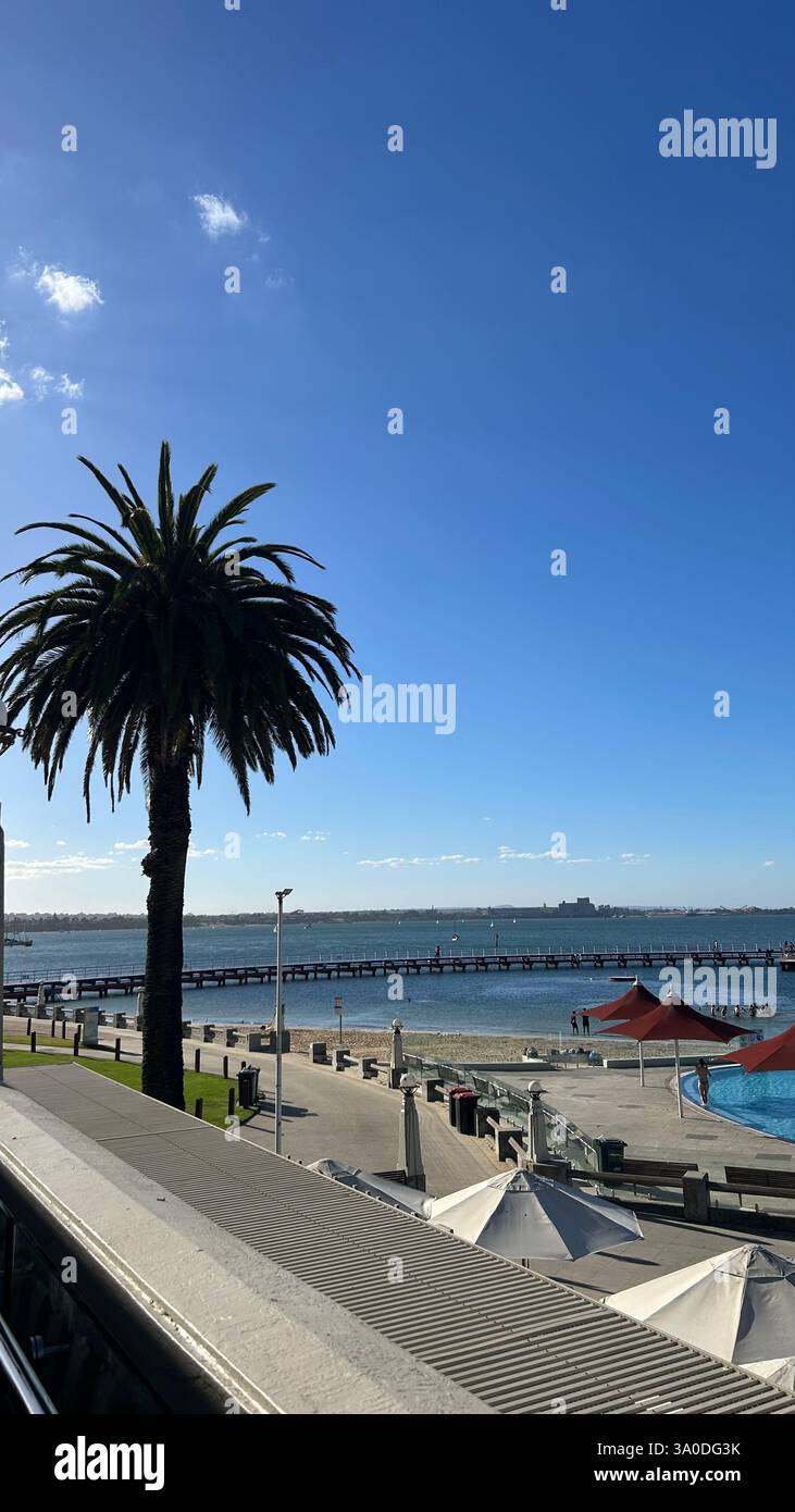 Östlicher Strand, Geelong - Smartphone-aufgenommenes Stockfoto