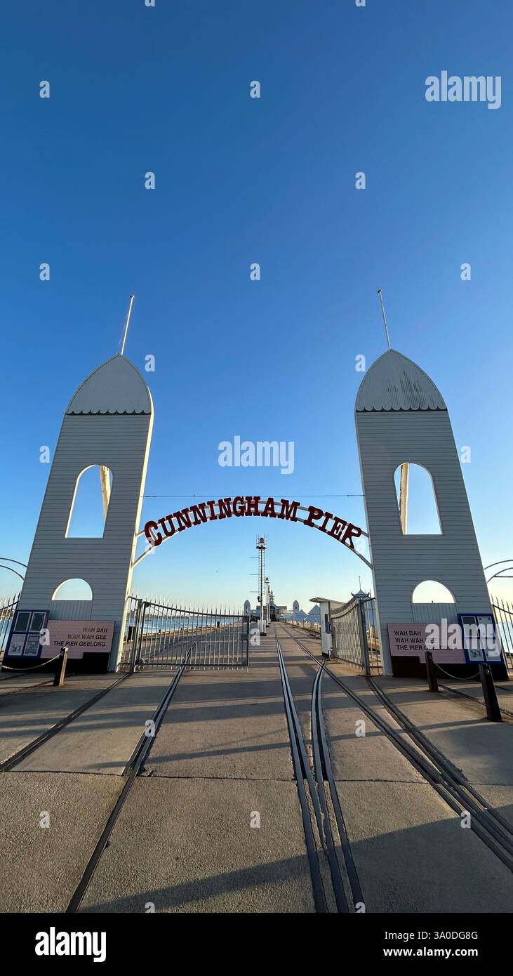Cunningham Pier, Geelong - Smartphone-aufgenommenes Stockfoto
