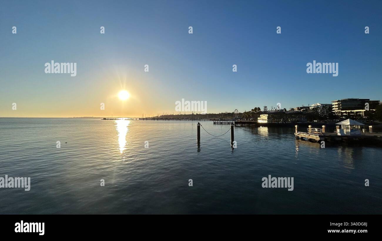Östlicher Strand, Geelong - Smartphone-aufgenommenes Stockfoto