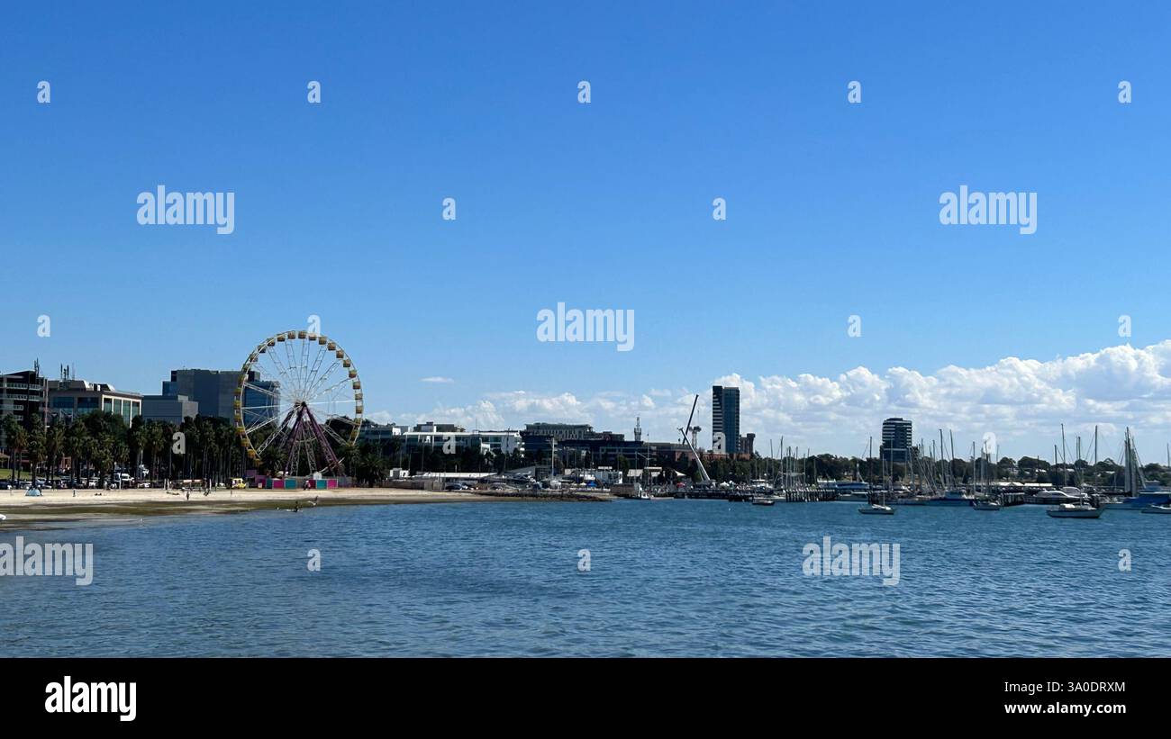 geelong Uferpromenade - Smartphone-aufgenommenes Stockfoto