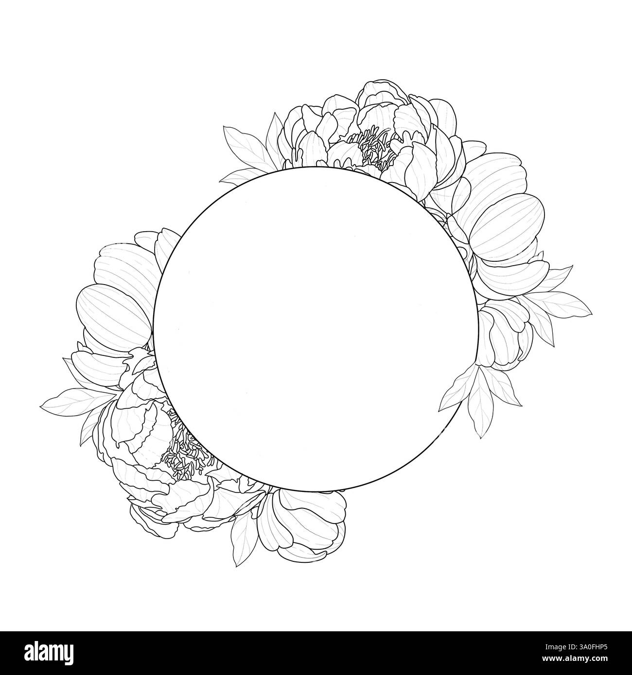 Blumengestell mit Pfingstrosen Stockfoto