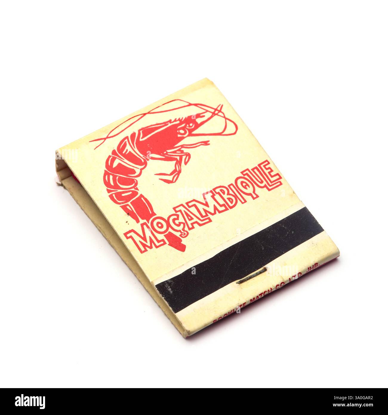 Das mosambique Cabaret Restaurant Noord Street, Johannesburg, Streichholzschachtel aus den 1960er Jahren. Stockfoto