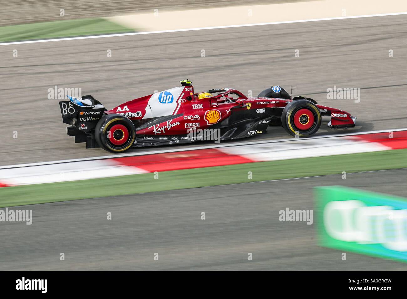Sakhir, Bahrain. 26-28. Februar 2025. FIA F1-Weltmeisterschaft 2025. Test Vor Der Saison. Lewis Hamilton, Ferrari. Stockfoto