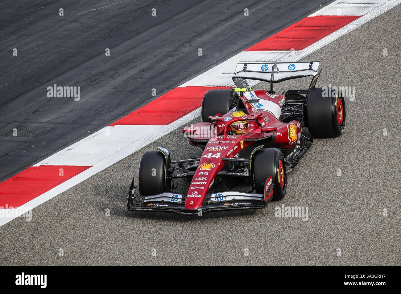 Sakhir, Bahrain. 26-28. Februar 2025. FIA F1-Weltmeisterschaft 2025. Test Vor Der Saison. Lewis Hamilton, Ferrari. Stockfoto