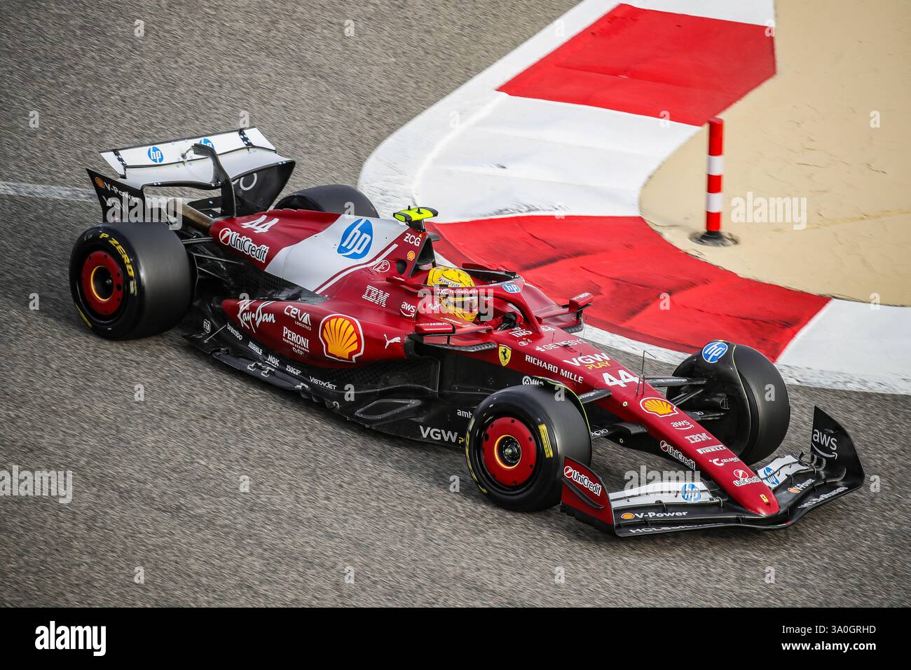 Sakhir, Bahrain. 26-28. Februar 2025. FIA F1-Weltmeisterschaft 2025. Test Vor Der Saison. Lewis Hamilton, Ferrari. Stockfoto