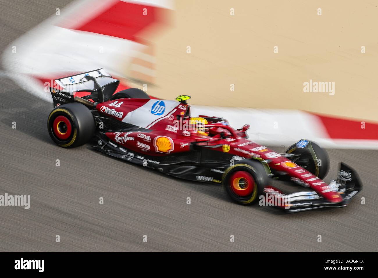 Sakhir, Bahrain. 26-28. Februar 2025. FIA F1-Weltmeisterschaft 2025. Test Vor Der Saison. Lewis Hamilton, Ferrari. Stockfoto