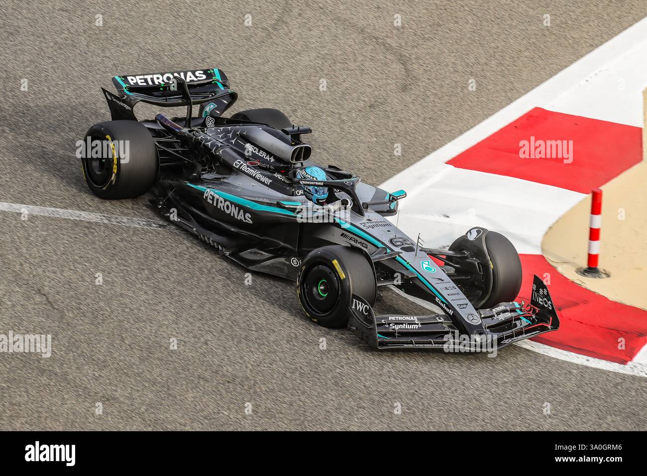 Sakhir, Bahrain. 26-28. Februar 2025. FIA F1-Weltmeisterschaft 2025. Test Vor Der Saison. George Russell, Mercedes. Stockfoto
