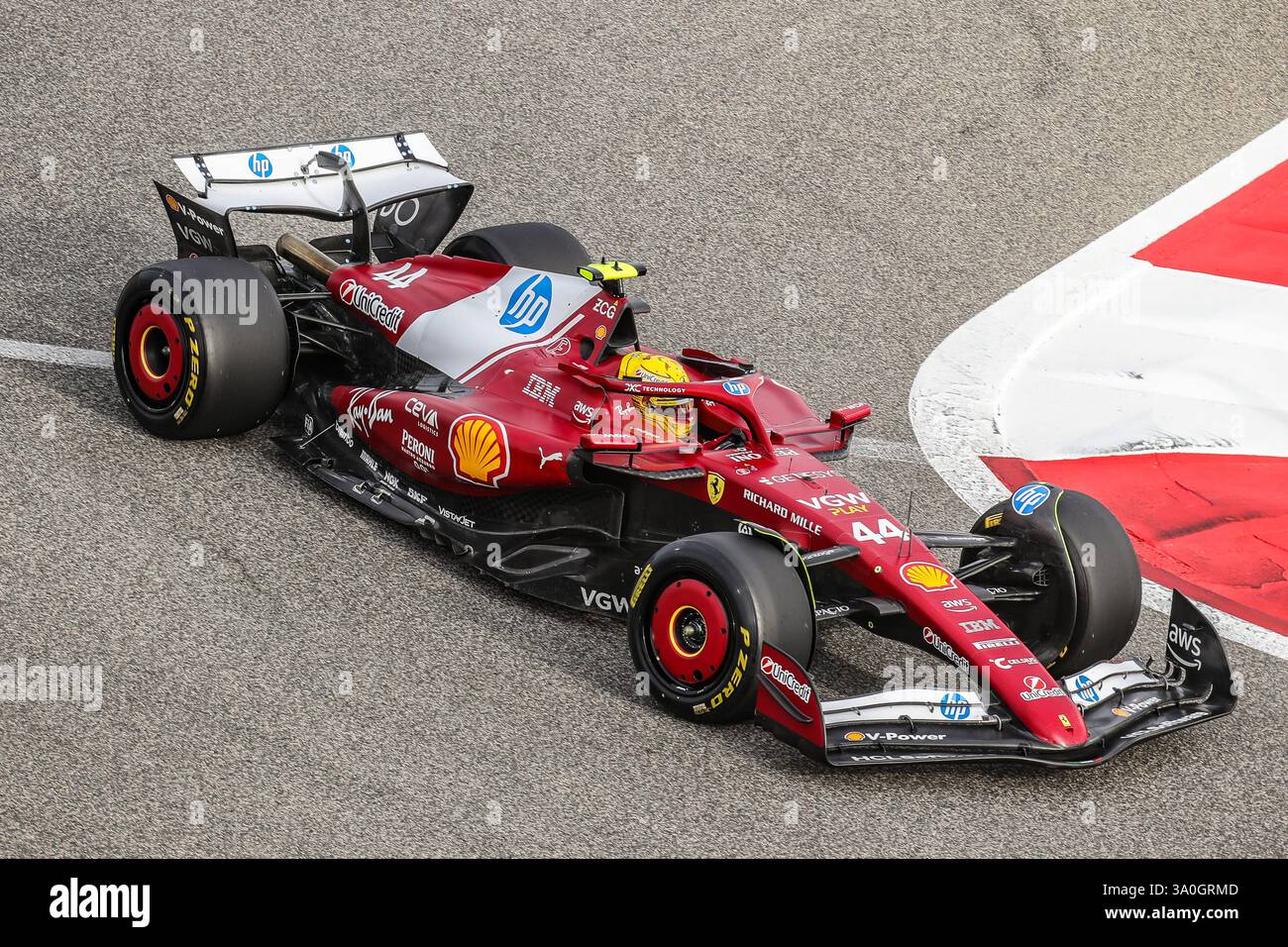 Sakhir, Bahrain. 26-28. Februar 2025. FIA F1-Weltmeisterschaft 2025. Test Vor Der Saison. Lewis Hamilton, Ferrari. Stockfoto