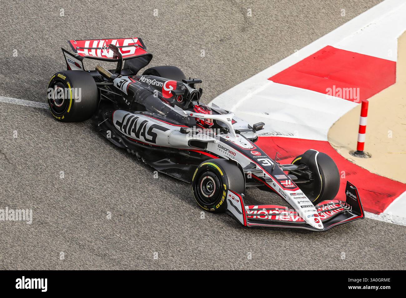 Sakhir, Bahrain. 26-28. Februar 2025. FIA F1-Weltmeisterschaft 2025. Test Vor Der Saison. Esteban Ocon, Haas. Stockfoto
