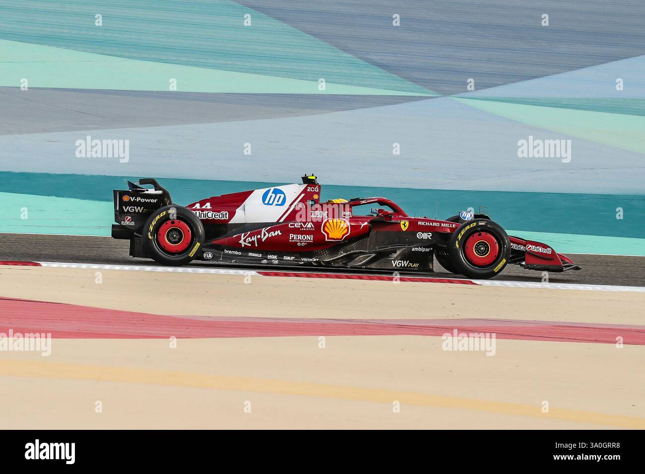 Sakhir, Bahrain. 26-28. Februar 2025. FIA F1-Weltmeisterschaft 2025. Test Vor Der Saison. Lewis Hamilton, Ferrari. Stockfoto