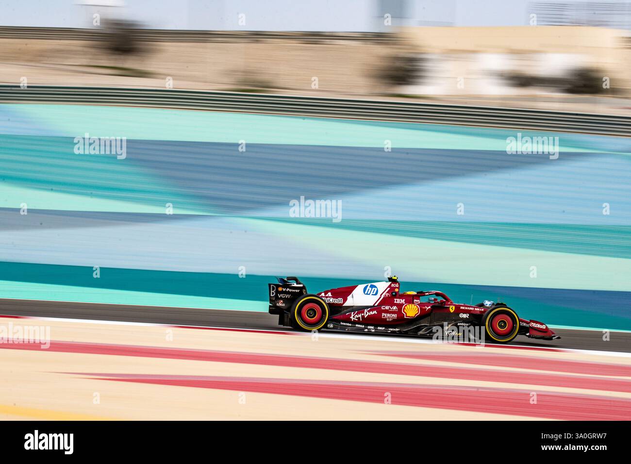 Sakhir, Bahrain. 26-28. Februar 2025. FIA F1-Weltmeisterschaft 2025. Test Vor Der Saison. Lewis Hamilton, Ferrari. Stockfoto