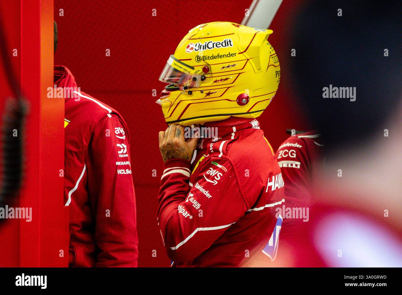 Sakhir, Bahrain. 26-28. Februar 2025. FIA F1-Weltmeisterschaft 2025. Test Vor Der Saison. Lewis Hamilton, Ferrari. Stockfoto