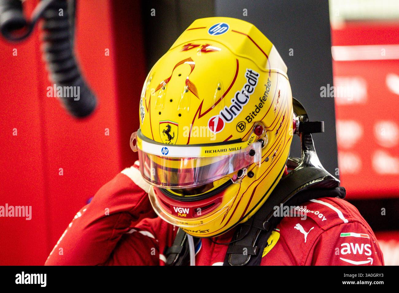 Sakhir, Bahrain. 26-28. Februar 2025. FIA F1-Weltmeisterschaft 2025. Test Vor Der Saison. Lewis Hamilton, Ferrari. Stockfoto