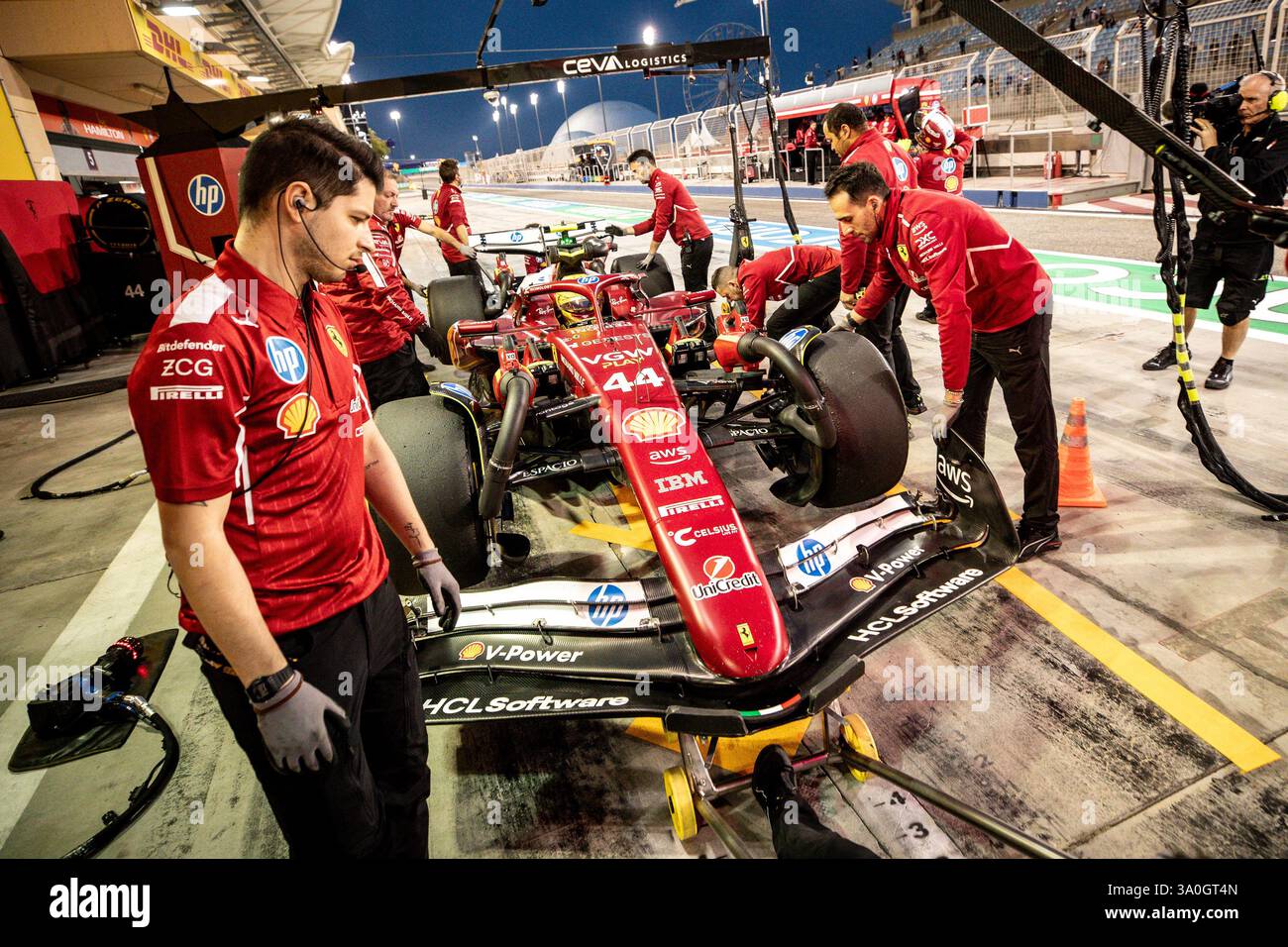 Sakhir, Bahrain. 26-28. Februar 2025. FIA F1-Weltmeisterschaft 2025. Test Vor Der Saison. Lewis Hamilton, Ferrari. Stockfoto