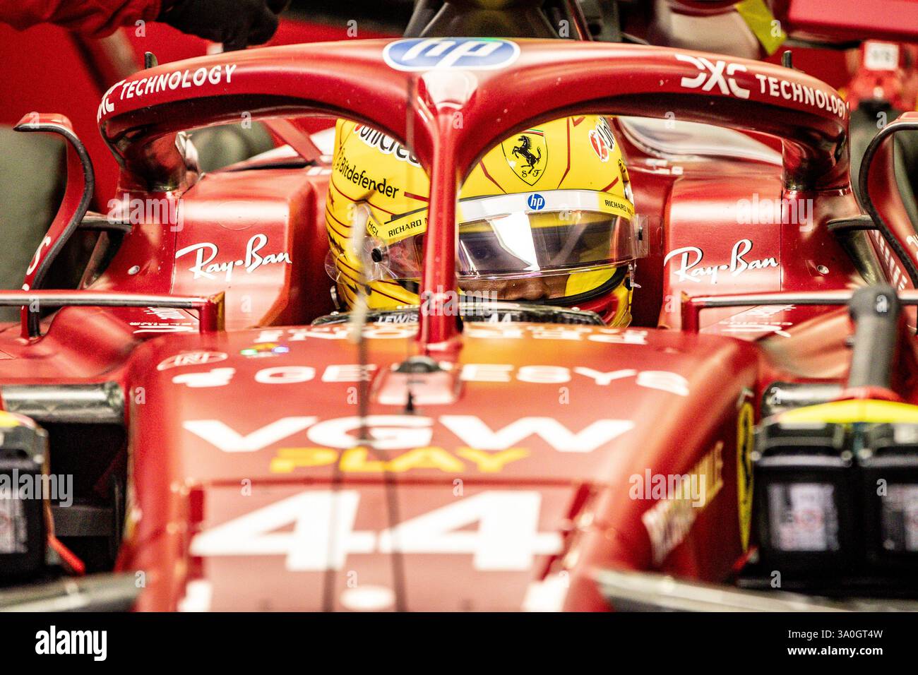 Sakhir, Bahrain. 26-28. Februar 2025. FIA F1-Weltmeisterschaft 2025. Test Vor Der Saison. Lewis Hamilton, Ferrari. Stockfoto