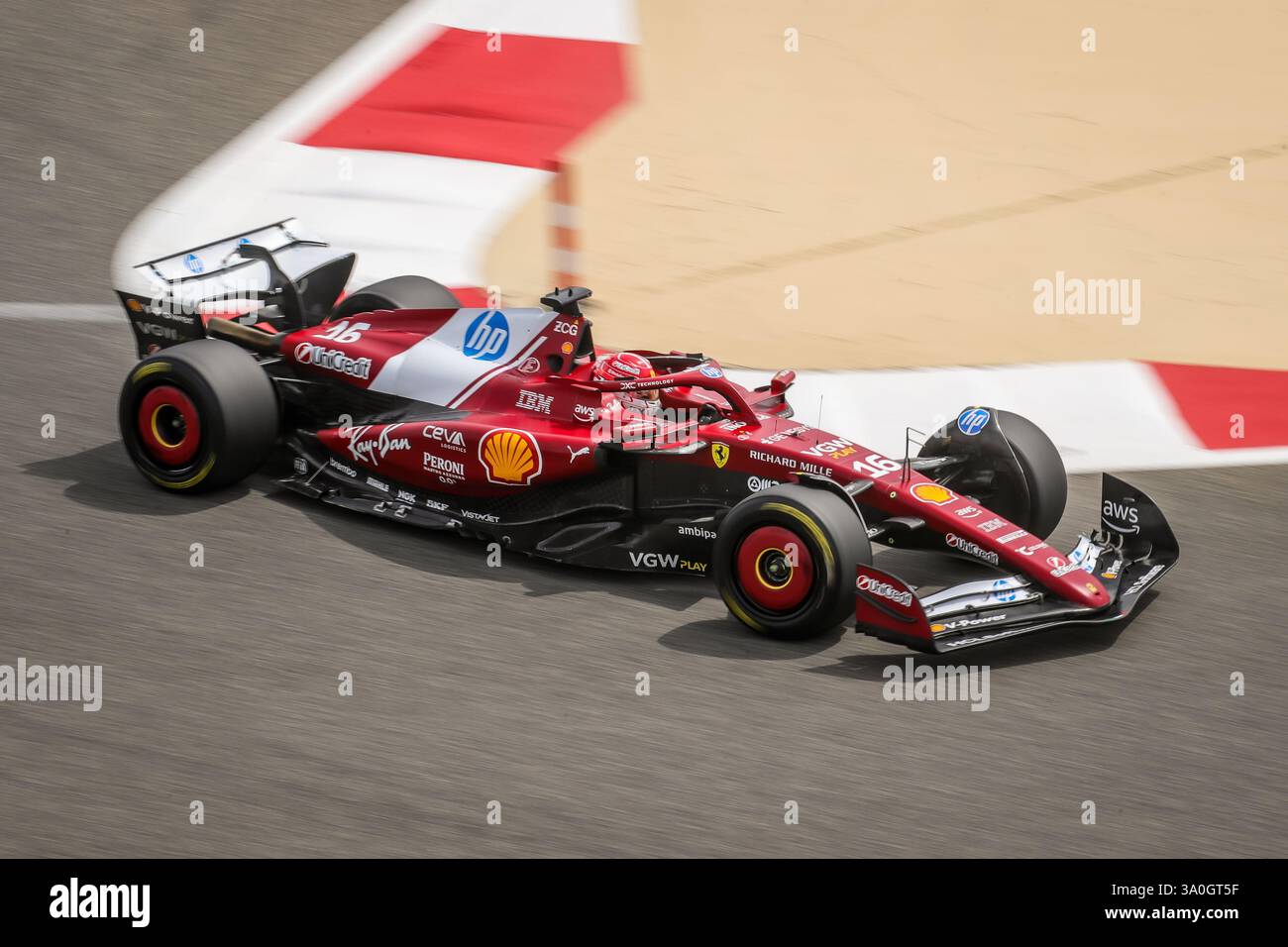Sakhir, Bahrain. 26-28. Februar 2025. FIA F1-Weltmeisterschaft 2025. Test Vor Der Saison. Charles Leclerc, Ferrari. Stockfoto