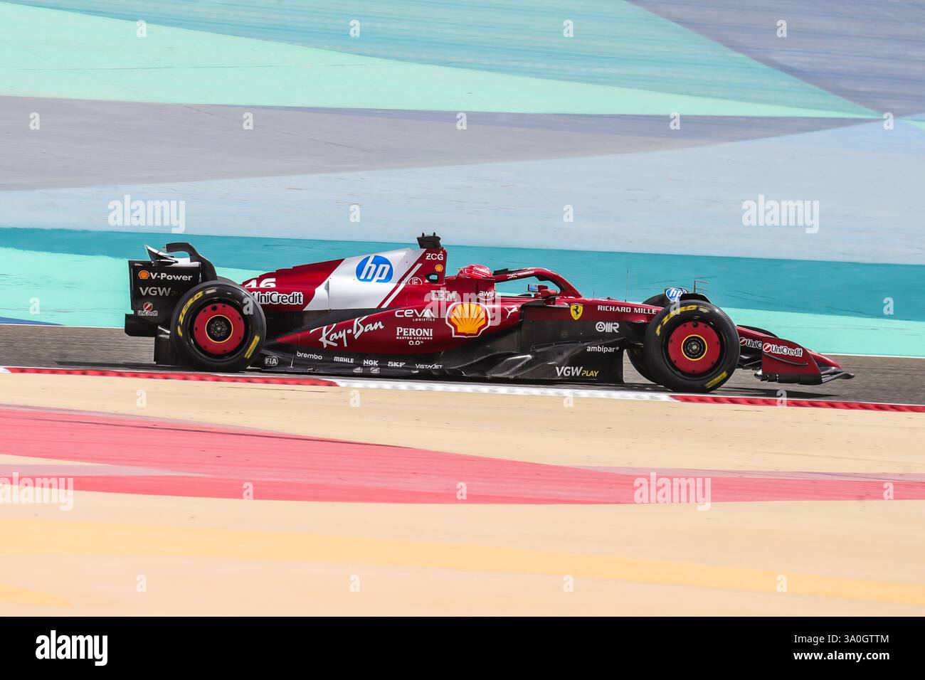 Sakhir, Bahrain. 26-28. Februar 2025. FIA F1-Weltmeisterschaft 2025. Test Vor Der Saison. Charles Leclerc, Ferrari. Stockfoto